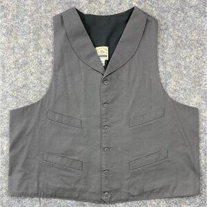 River Junction Trade Co Mens Vest Size 2XL 50 Ranch Western Cowboy Rodeo Gray